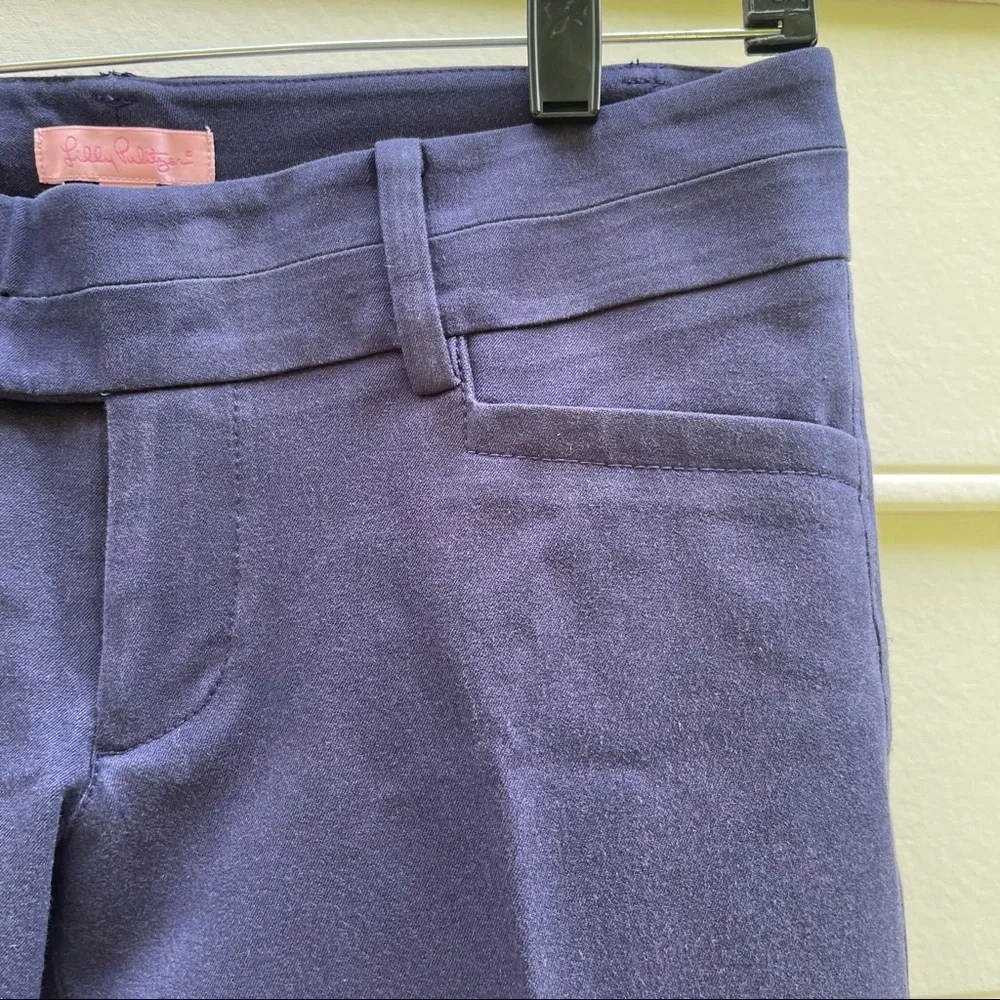 Lilly Pulitzer Luxury Solid True Navy Capri Pants size 4 - Picture 7 of 16